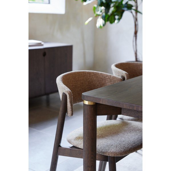 Bézs-sötétbarna fém étkezőszék szett 2 db-os Revere – Unique Furniture-image-3