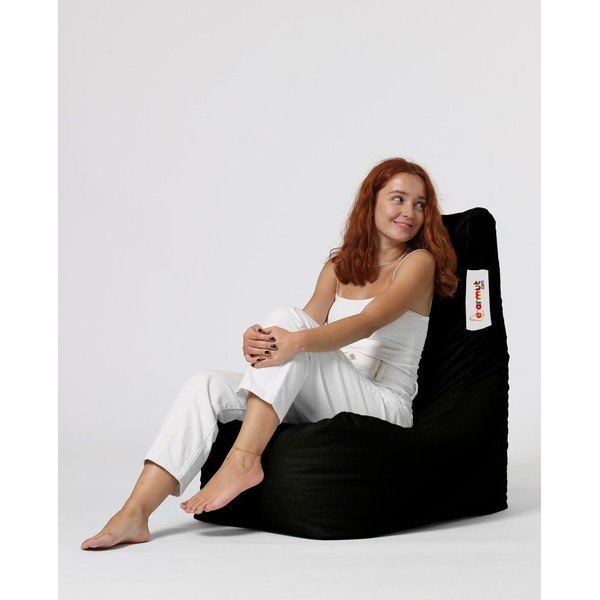 Fekete kerti ülőzsák Diamond XXL – Floriane Garden-image-2