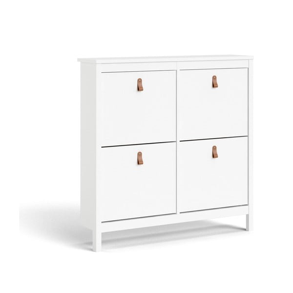 Fehér billenő ajtós cipőtartó Madrid – Tvilum-image-2