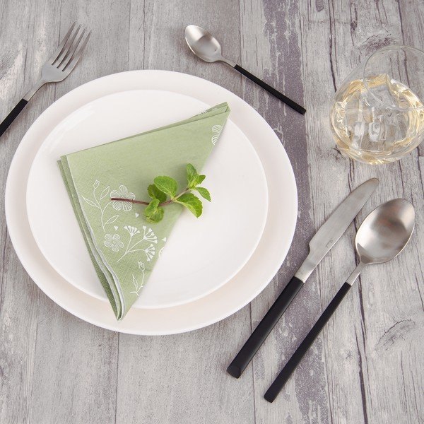 Fekete-ezüstszínű rozsdamentes acél evőeszköz készlet 24 db-os Skandi – Orion-image-3