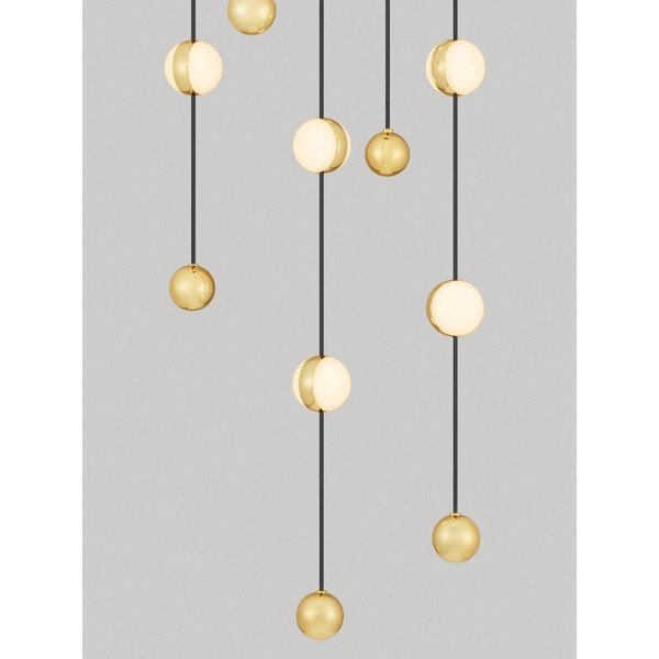 Matt fekete alumínium LED dimmelhető függőlámpa akrilüveg búrával ø 38 cm Alcinoe – Nova Luce-image-2