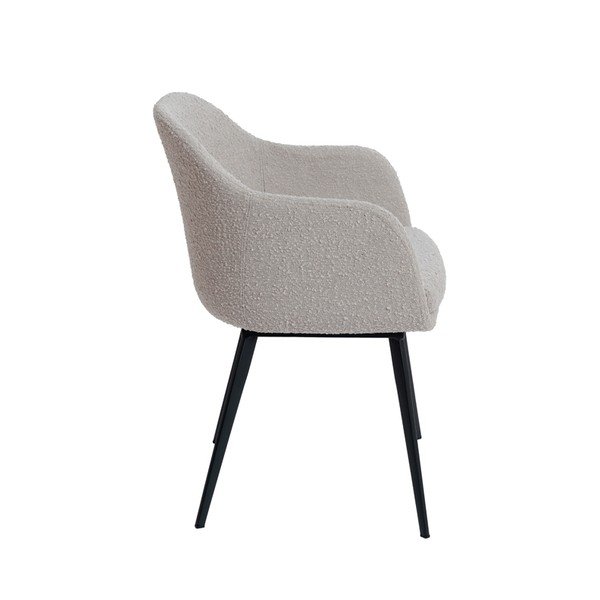 Bézs kárpitozott karfás étkezőfotel Leone – Light & Living-image-2