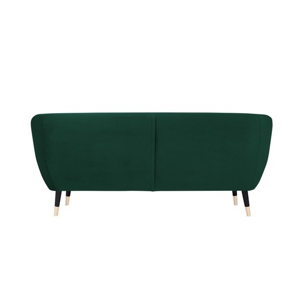 Amelie zöld kanapé fekete lábakkal, 188 cm - Mazzini Sofas-image-4