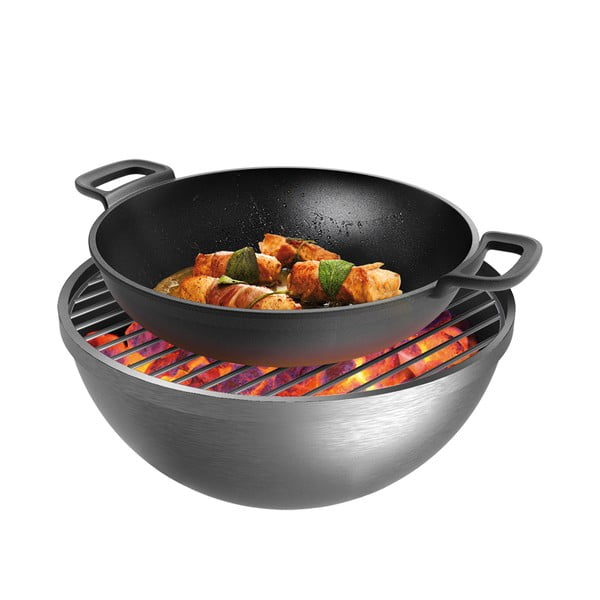 Öntöttvas wok serpenyő ø 30 cm Massive – Tescoma-image-3