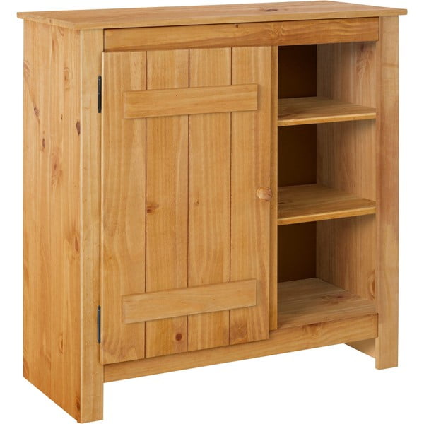 Natúr színű borovi fenyő szekrény 90x90 cm Bertram – Støraa-image-2