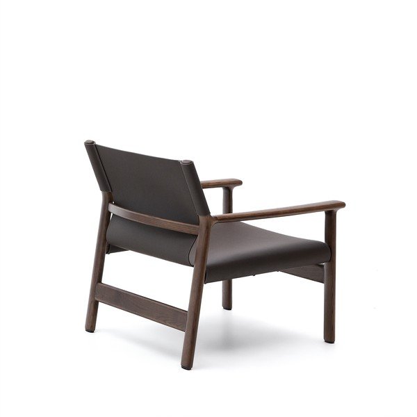 Sötétbarna bőr fotel Jan – Kave Home-image-4