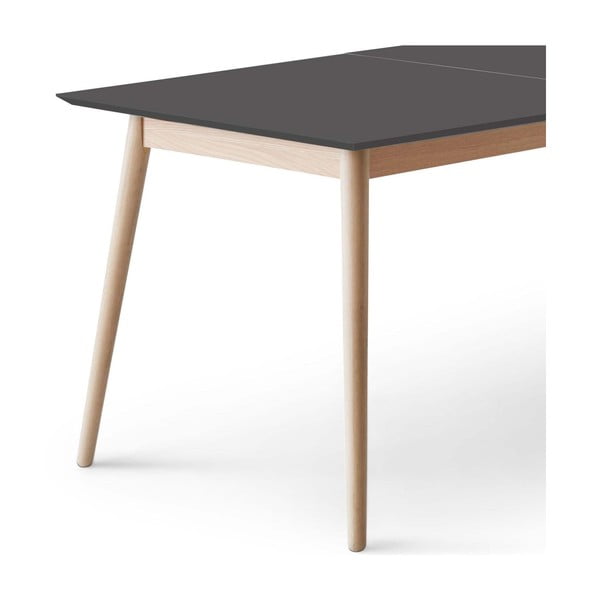 Bővíthető étkezőasztal fekete asztallappal és hosszabbító asztallappal 90x165 cm Meza – Hammel Furniture-image-4