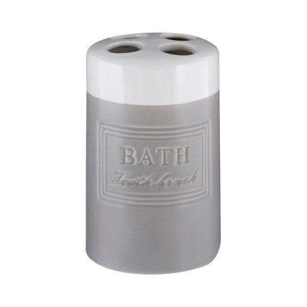 Vida fehér-szürke fogkefetartó pohár - Premier Housewares-image-1