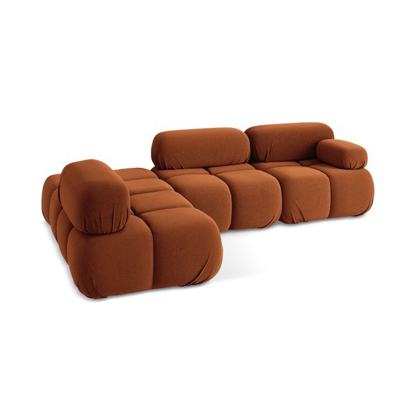 Narancssárga bársony moduláris sarokkanapé (bal oldali) Lokua – Makamii-image-4