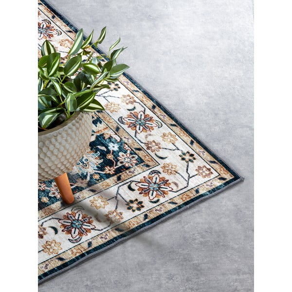 Kék szőnyeg 80x150 cm Saveh Blue Cream – Elle Decoration-image-2