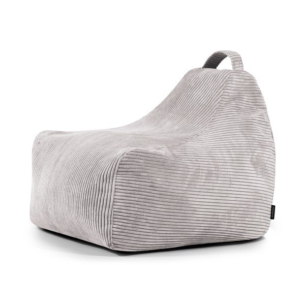 Világosszürke kordbársony gyerek babzsákfotel Game Amuse – SLOWDOWN