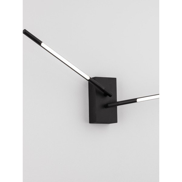 Fekete fém LED fali lámpa hajlítható szerkezettel Raccio – Nova Luce-image-4