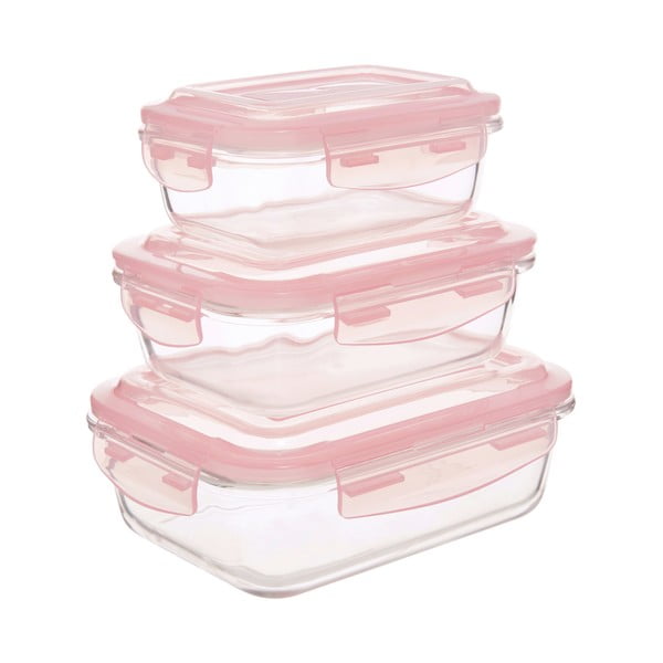 Üveg élelmiszertartó doboz szett 3 db-os Freska – Premier Housewares-image-2