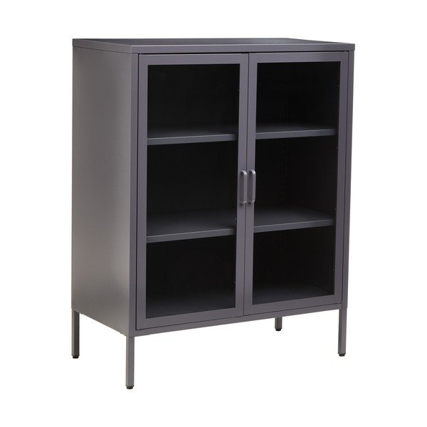 Szürke acél tálalószekrény 80x102x40 cm Acier – Premier Housewares
