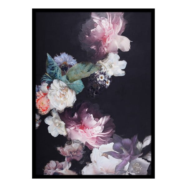 Keretezett poszter 50x70 cm Purple Blossom – Malerifabrikken