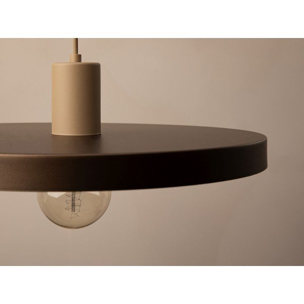 Világosbarna fém függőlámpa ø 40 cm Ori – Micadoni -image-1