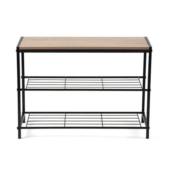 Fekete acél cipőtartó 63x44x30 cm Asten – Bonami Essentials-image-2