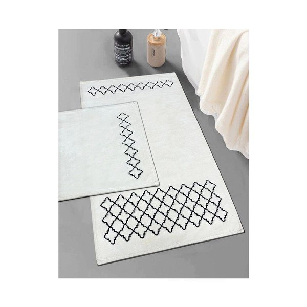 Krémszínű fürdőszobai kilépő szett 2 db-os 60x100 cm Luxury – Foutastic-image-1