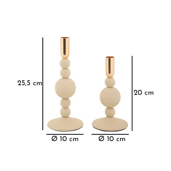 Fém gyertyatartó készlet 2 db-os Aster – Mauro Ferretti-image-4