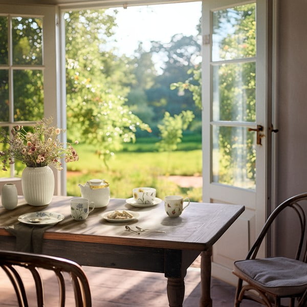 Fehér desszertes porcelán tányér ø 22 cm Hammershøi Summer – Kähler Design-image-3