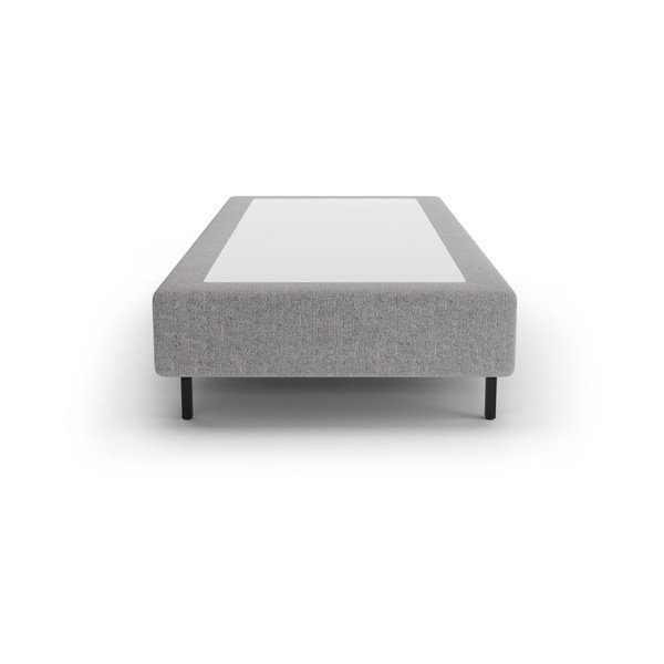 Szürke kárpitozott egyszemélyes ágy ágytámla nélkül 90x200 cm Whale – Micadoni -image-2