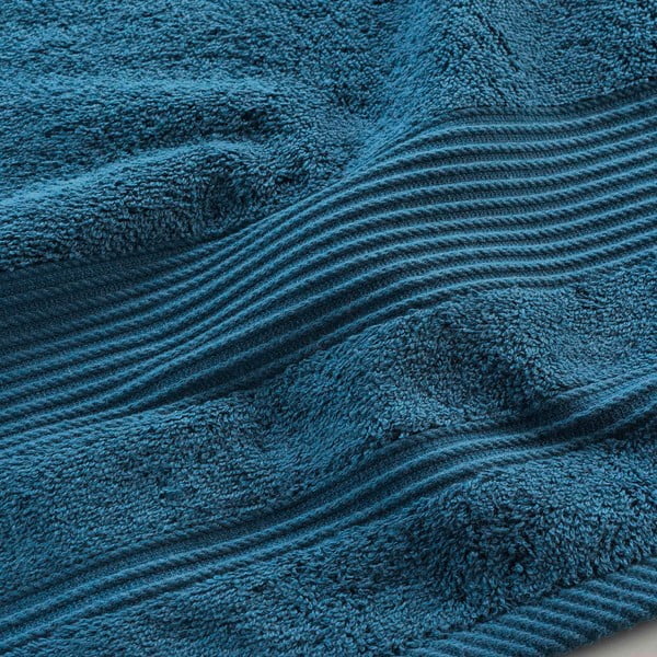 Sötétkék frottír pamut fürdőlepedő 90x150 cm Tendresse – douceur d'intérieur-image-2