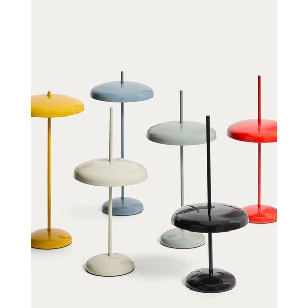 Világoszöld LED dimmelhető asztali lámpa fém búrával (magasság 35 cm) Porte – Kave Home-image-3