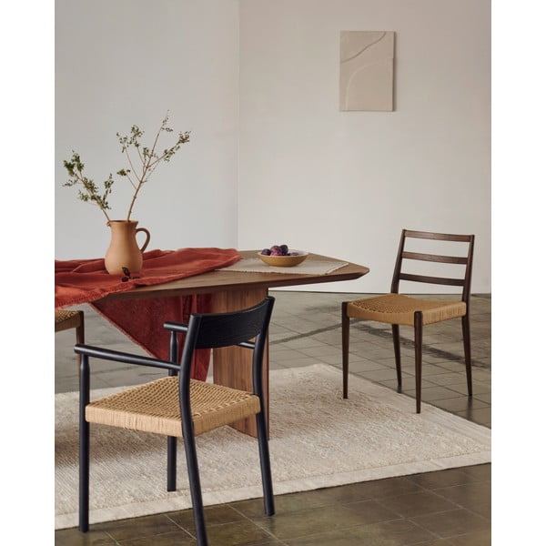 Barna-natúr színű tölgyfa étkezőszék szett 2 db-os Analy – Kave Home-image-2