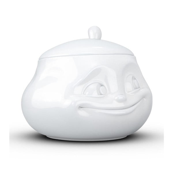 Fehér "mosolygós" porcelán cukortartó - 58products-image-2