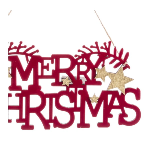 Fa karácsonyi függődísz 22 cm Merry Christmas – Casa Selección-image-1