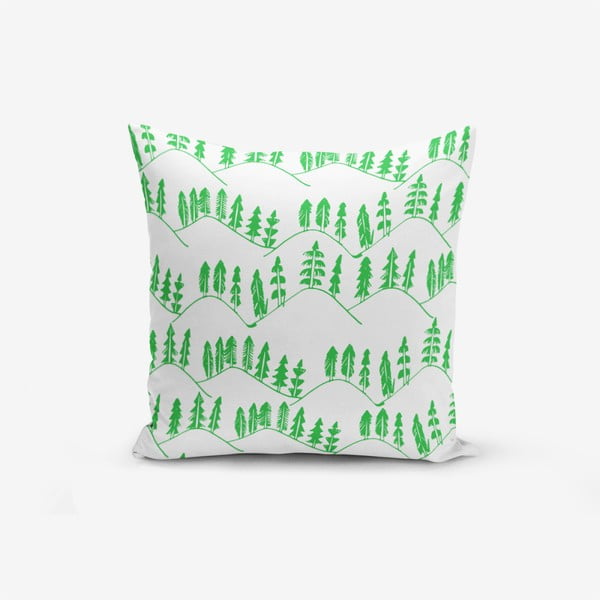 Modern Agac Verde pamutkeverék párnahuzat, 45 x 45 cm - Minimalist Cushion Covers