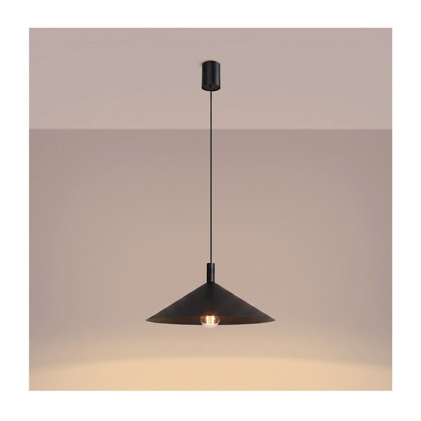 Fekete acél függőlámpa ø 40 cm Zylo – Sollux-image-3