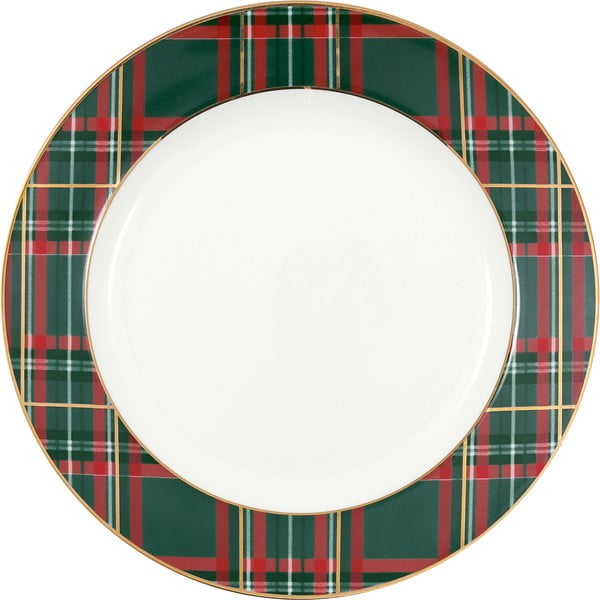 Fehér desszertes porcelán tányér karácsonyi mintával ø 20,5 cm Dagmar – Green Gate