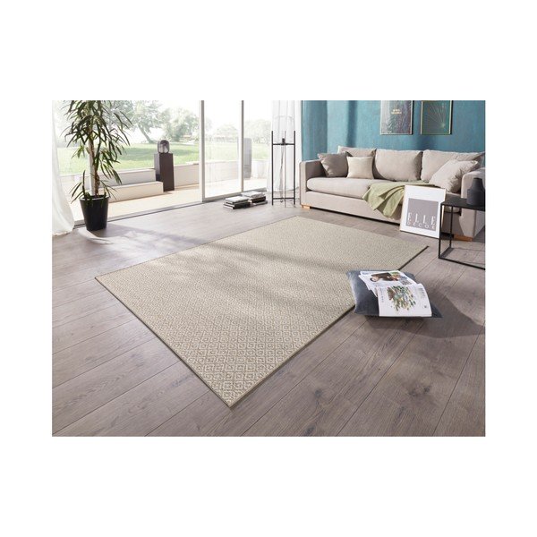 Bloom Croix bézs-krémszínű kültéri/beltéri szőnyeg, 160 x 230 cm - Elle Decoration-image-1