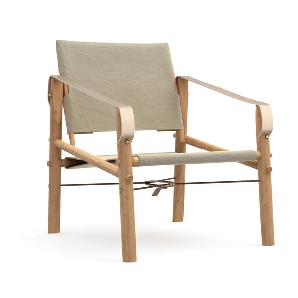 Nomad bézs kinyitható fotel Moso-bambusz szerkezettel - We Do Wood