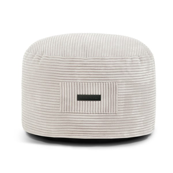 Krémszínű kordbársony puff Om 60 – SLOWDOWN