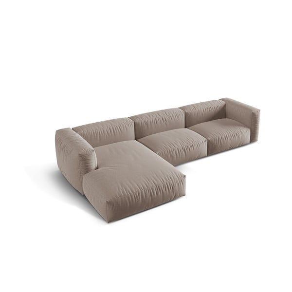 Bézs moduláris sarokkanapé (bal oldali) Martina – Micadoni Home-image-2