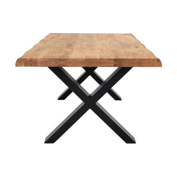 Toulon dohányzóasztal tömör tölgyfa asztallappal, 120 x 70 cm - House Nordic-image-3