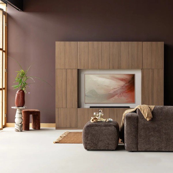 Sötét natúr színű moduláris nappali bútor szett 160x215 cm Build – WOOOD-image-1