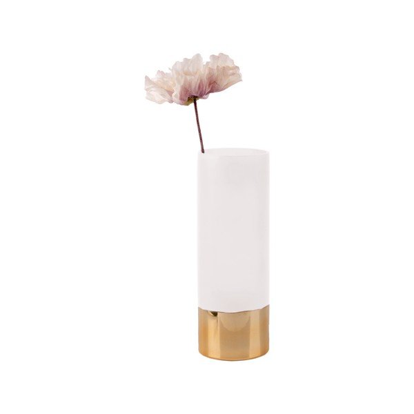 Glamour fehér-aranyszínű váza, 25 cm magas - PT LIVING-image-1