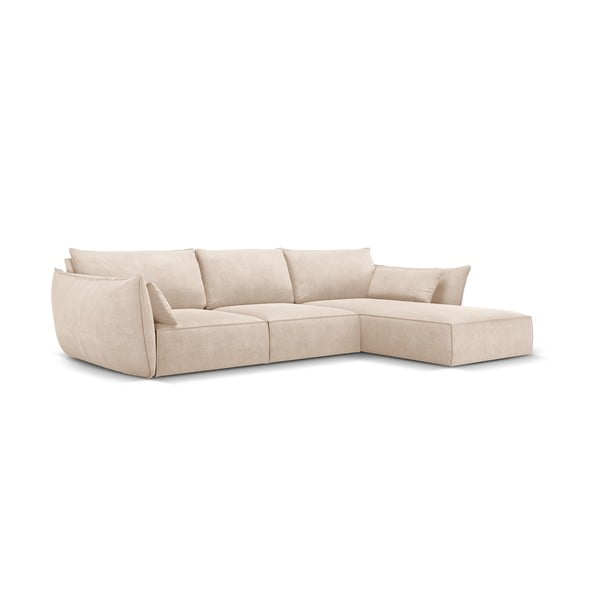 Bézs sarokkanapé (jobb oldali) Vanda – Mazzini Sofas-image-2