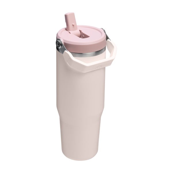 Világos rózsaszín rozsdamentes acél termosz 890 ml IceFlow™ Flip Straw 2.0 Tumbler Rose Quartz – Stanley-image-1