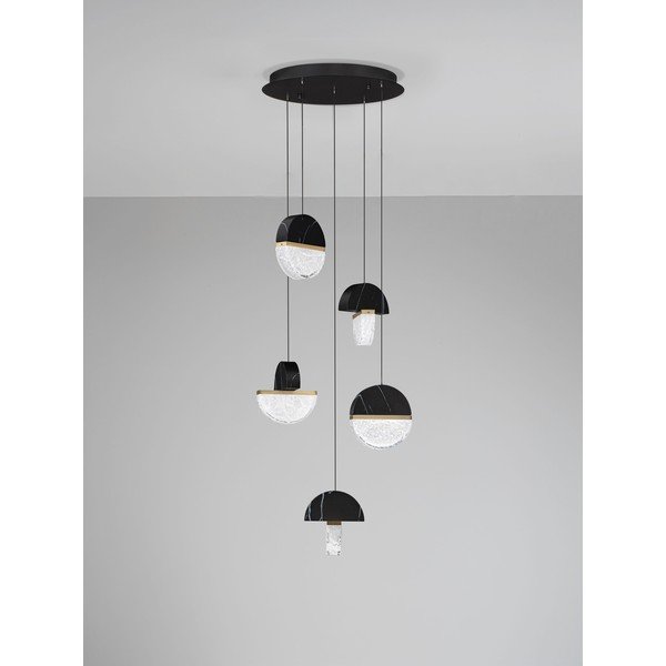 Fekete fém LED dimmelhető függőlámpa ø 46 cm Dorin – Nova Luce-image-3