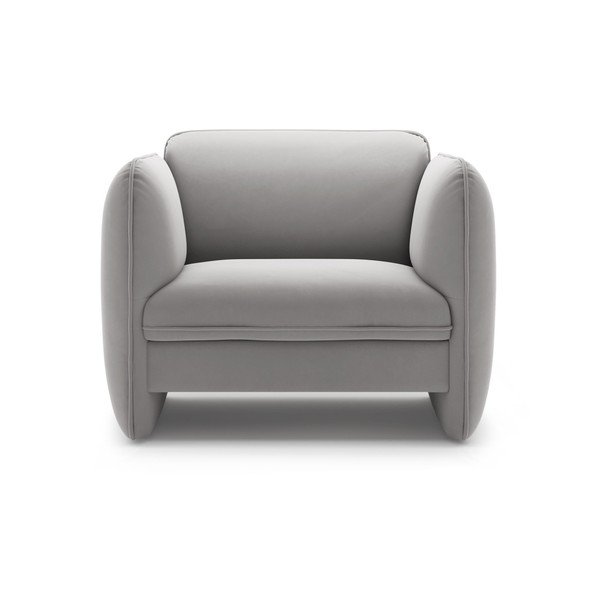 Világosszürke bársony fotel Georgia – Micadoni -image-2