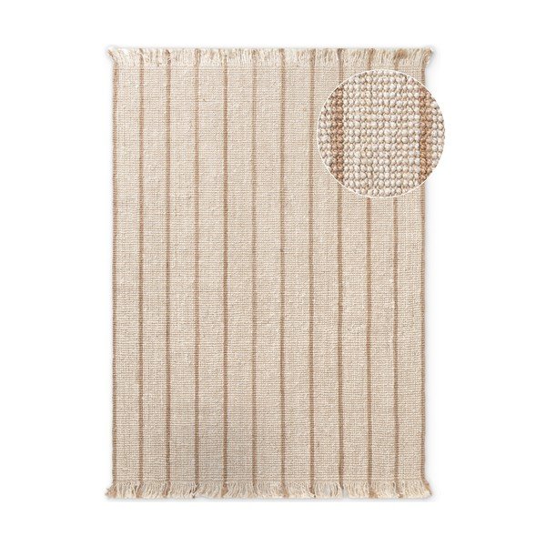 Krémszínű kézi szövésű juta szőnyeg 160x230 cm Harvest Sierra – Elle Decoration