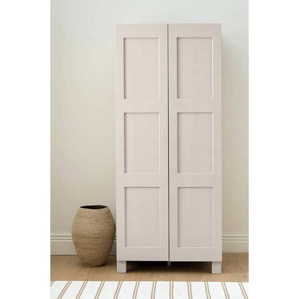 Szürkésbézs MDF függő ruhásszekrény 80x190x61 cm Ben – Ellos Home-image-3