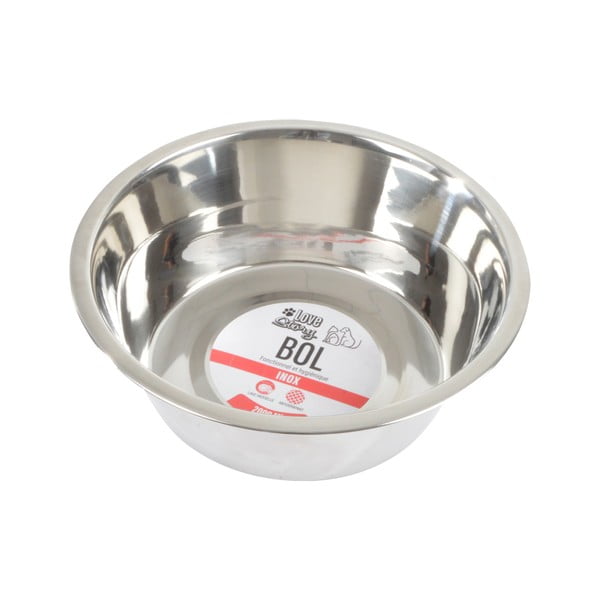 Rozsdamentes acél tálka kutyáknak ø 25 cm – Love Story-image-2