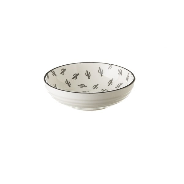 Mini Cactus fehér-szürke porcelán tál, Ø 12,6 cm - Unimasa