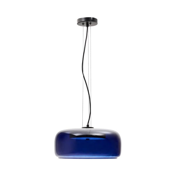 Sötétkék LED függőlámpa üveg búrával ø 38 cm Reig – Kave Home