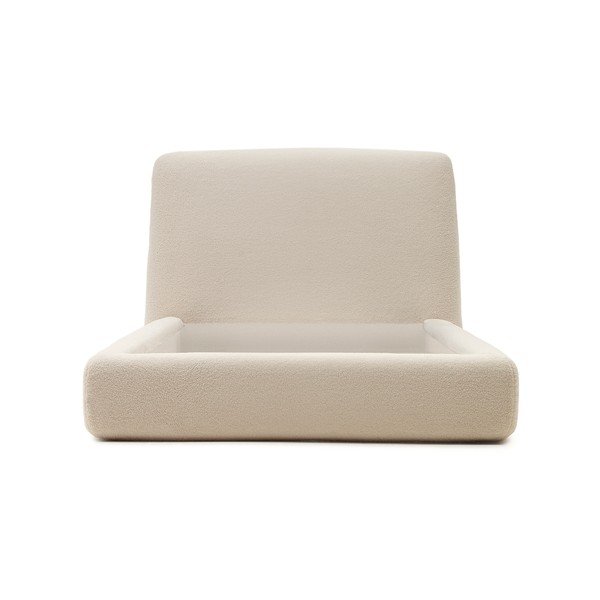 Bézs kárpitozott egyszemélyes ágy 90x200 cm Martina – Kave Home-image-4